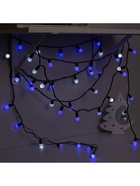 Гирлянда «Нить» 20 м с насадками «Шарики 1.5 см», IP44, тёмная нить, 200 LED, свечение бело-синее, мигание, 220 В - Фото 7