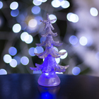 Игрушка световая "Новогодняя ёлочка" (батарейки в комплекте) 13 см, 1 LED, RGB, СЕРЕБРЯНАЯ - Фото 1