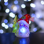 Игрушка световая "Снеговик и елка" (батарейки в комплекте) 1 LED, RGB - Фото 1
