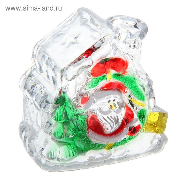 Игрушка световая "Домик с подарками деда мороза" (батарейки в комплекте) 1 LED, RGB - Фото 1