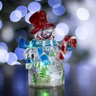 Игрушка световая "Снеговик и леденец" (батарейки в комплекте) 1 LED, RGB - Фото 1