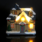 Фигурка светящаяся "Новогодний домик" 15 х 6.5 х 15 см, 8 LED - Фото 4