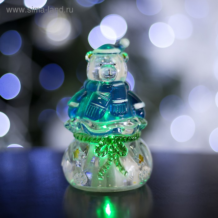 Игрушка световая "Подарок от мишки" (батарейки в комплекте) 1 LED, RGB - Фото 1