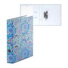 Папка–регистратор А4, 50 мм, ENIGMA, собранная, синяя, картон 2 мм, вместимость 350 листов, ламинированная с УФ-лаком - Фото 1