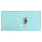 Папка-регистратор А4, 70 мм, ENIGMA, собранная, голубая, картон 2 мм, вместимость 450 листов, ламинированная с УФ-лаком - Фото 2