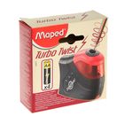 Точилка электрическая Turbo Twist, 1 отверстие, черно-красный, пластиковая - Фото 3