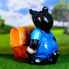 Садовая фигура "Крот с сундуком" 30х20х32см - Фото 3