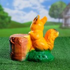 Садовая фигура "Белка с бочкой" 24х12х26см - Фото 2