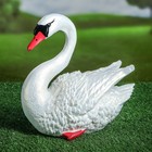 Садовая фигура "Лебедь", перламутровая, гипс, 24х16х24 см - Фото 1