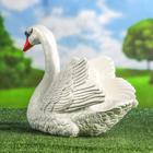 Садовая фигура "Лебедь", белый цвет, гипс, 40х18х30 см - Фото 3