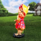 Садовая фигура "Девочка гномик с сумочкой", разноцветная, гипс, 43 см, микс - Фото 4