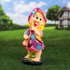 Садовая фигура "Девочка гномик с сумочкой", разноцветная, гипс, 43 см, микс - Фото 5