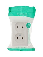 Розетка двойная SE «Хит», 16 А, 250 В, накладная, без з/к, IP20, белая, RA16-237-B - Фото 4