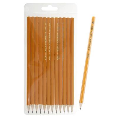 Набор карандашей чернографитных Koh-I-Noor 1696, 12 штук, разной твёрдости, шестигранные, деревянные