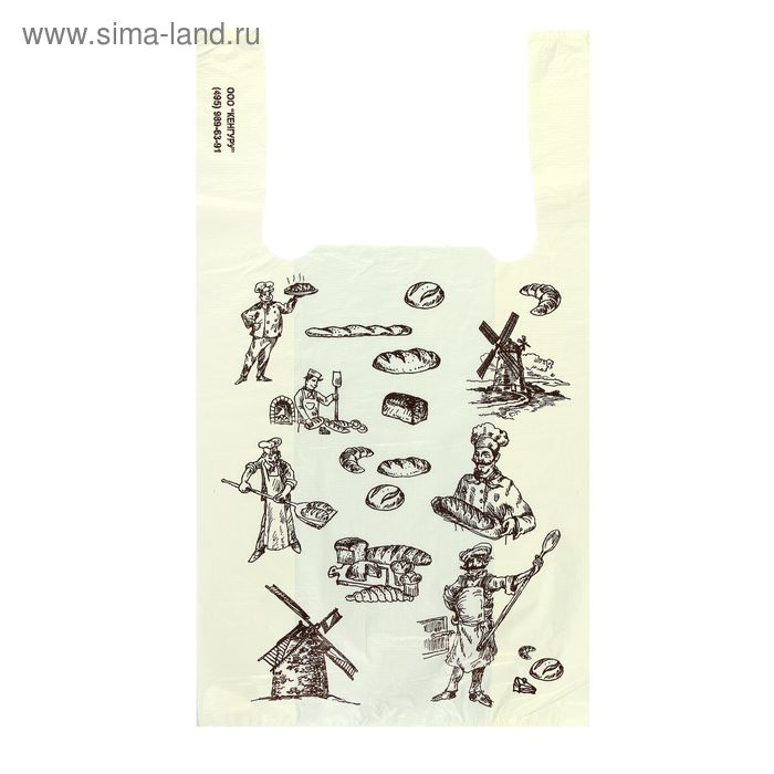 Пакет "Пекарь", полиэтиленовый, майка, 28 х 49 см, 14 мкм - Фото 1