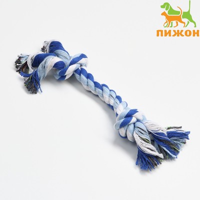 Игрушка канатная «2 узла» средняя, до 50 г, до 24 см, микс цветов