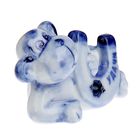 Сувенир керамика под гжель "Мартышка с подковой и пожеланием удачи" - Фото 2
