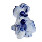 Сувенир керамика под гжель "Мартышка с подковой и пожеланием удачи" - Фото 3