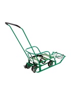 Санки детские с колёсами «Тимка 5 универсал», с ручкой, цвет зелёный - Фото 4