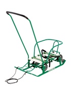 Санки детские с колёсами «Тимка 5 универсал», с ручкой, цвет зелёный - Фото 8