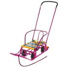 Санки «Тимка 5 универсал» с толкателем, цвет сиреневый - Фото 1