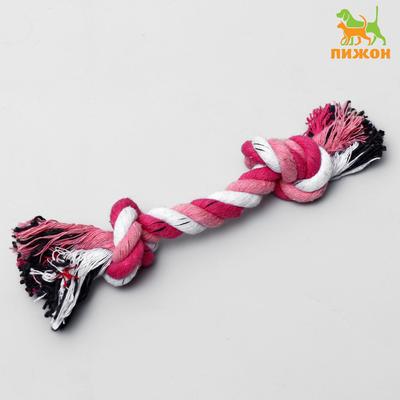 Игрушка канатная «2 узла» малая, 20 г, до 20 см, микс цветов