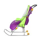 Санки коляска «Тимка Люкс», с колёсами, цвет: лаванда - Фото 3