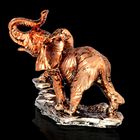 Сувенир полистоун "Слон с поднятым хоботом" бронза-серебро, 6,5х3,4х8,3 см - Фото 3