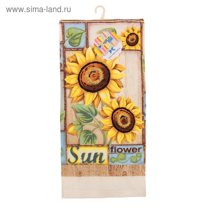 Полотенце кухонное "Collorista" Flower sun 35*61 см, 100% хлопок - Фото 1