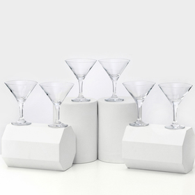 Набор стеклянных бокалов для мартини Bistro, 190 мл, 6 шт