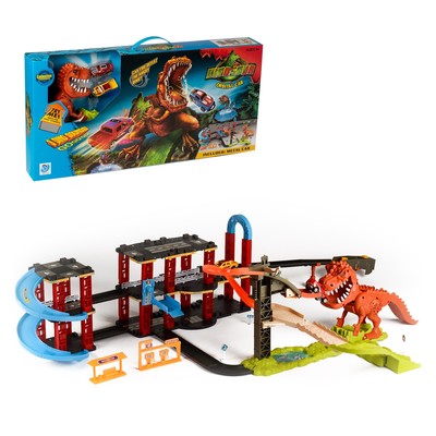 Автотрек-парковка «Дино парк», с запуском, с 2 машинами, 2 в 1