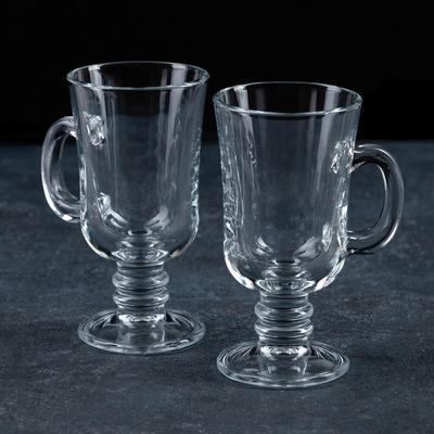 Набор кружек для кофе Pub, 215 мл, 2 шт., стекло, прозрачный
