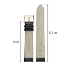 Ремешок для часов, 20 мм, натуральная кожа, чёрный - Фото 2