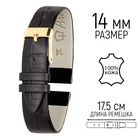 Ремешок для часов, женский, 14 мм, запряжник 70 мм, горт 105 мм, натуральная кожа - Фото 1
