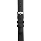 Ремешок для часов, женский, 12 мм, запряжник 65 мм, горт 105 мм, натуральная кожа, чёрный - Фото 3
