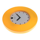 Часы настенные, серия: Классика, плавный ход, d-37 см, широкий желтый обод - фото 9544367