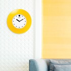 Часы настенные, серия: Классика, плавный ход, d-37 см, широкий желтый обод - фото 9544368