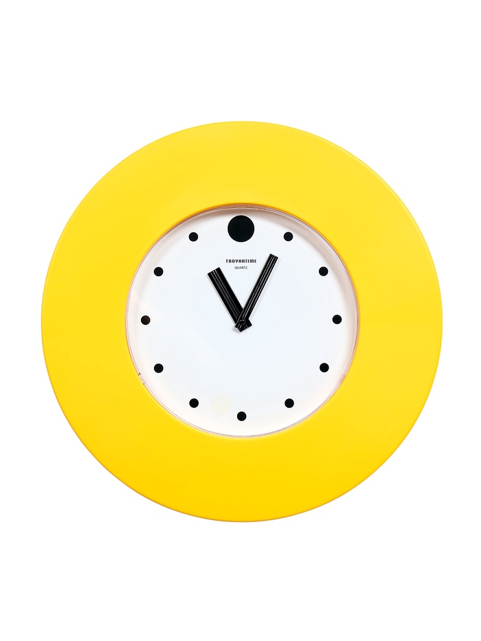 Часы настенные круглые "Классика", бесшумные, желтый обод, d-37 см, циферблат 22 см - Фото 1