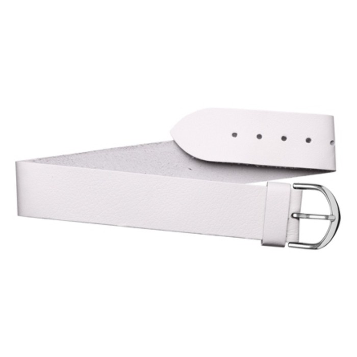 Ремешок для часов, мужской, 18 мм, натуральная кожа, белый - Фото 1