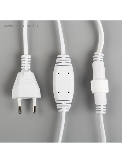 Гирлянда «Занавес» 2×9 м, IP44, УМС, белая нить, 1800 LED, свечение мульти, 220 В