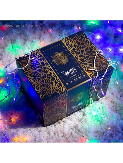 Гирлянда «Занавес» 2×9 м, IP44, УМС, белая нить, 1800 LED, свечение мульти, 220 В