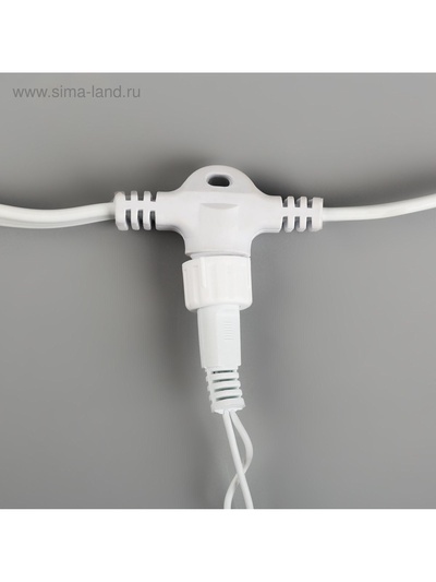 Гирлянда «Занавес» 2×9 м, IP44, УМС, белая нить, 1800 LED, свечение мульти, 220 В
