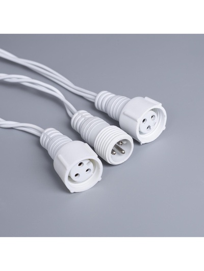 Гирлянда «Нить» 10 м, IP44, УМС, белая нить, 100 LED, свечение жёлтое, 220 В
