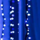 Гирлянда «Водопад» 2 × 1.5 м, IP44, тёмная нить, 400 LED, свечение бело-синее, 8 режимов, 220 В - Фото 3