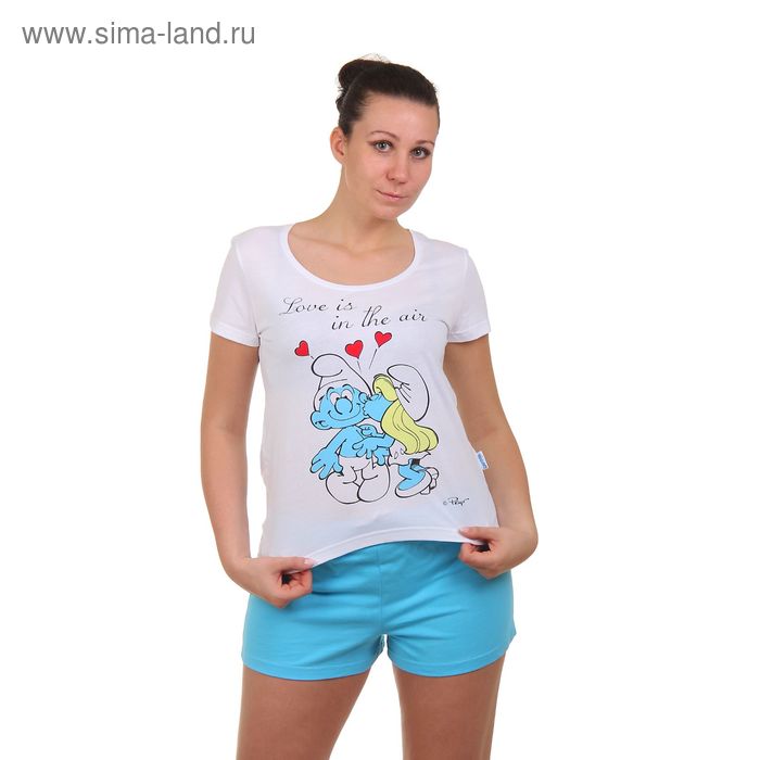 Пижама женская (футболка, шорты) 14с168SM П202, р-р 48 - Фото 1