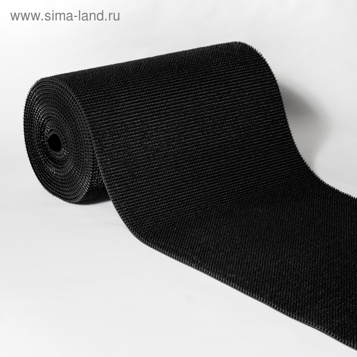 Покрытие ковровое щетинистое «Травка», 0.9×15 м, в рулоне, чёрное
