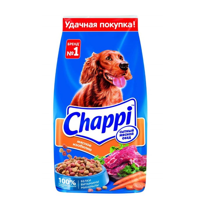 Сухой корм Chappi "Мясное изобилие" для собак, 15 кг. - Фото 1
