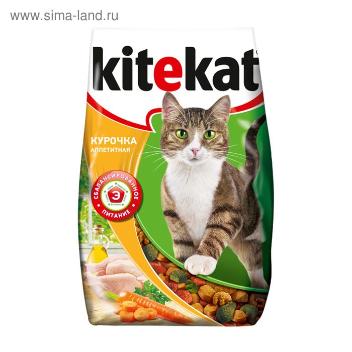 Сухой корм KiteKat "Аппетитная курочка" для кошек, 1,9 кг - Фото 1