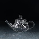 Чайник стеклянный заварочный с металлическим ситом «Дафна», 120 мл - фото 8425746