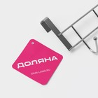 Вешалка на дверцу толщиной 2 см, Доляна «Блеск», 5 крючков, 24.5×10×6 см, хром - Фото 8
